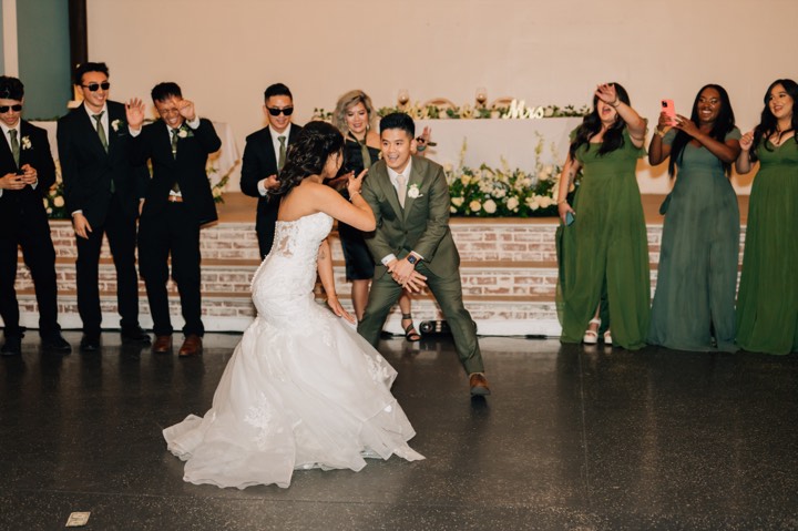 Bride and groom choreographed first dance at our Utah Valley event venue in Orem